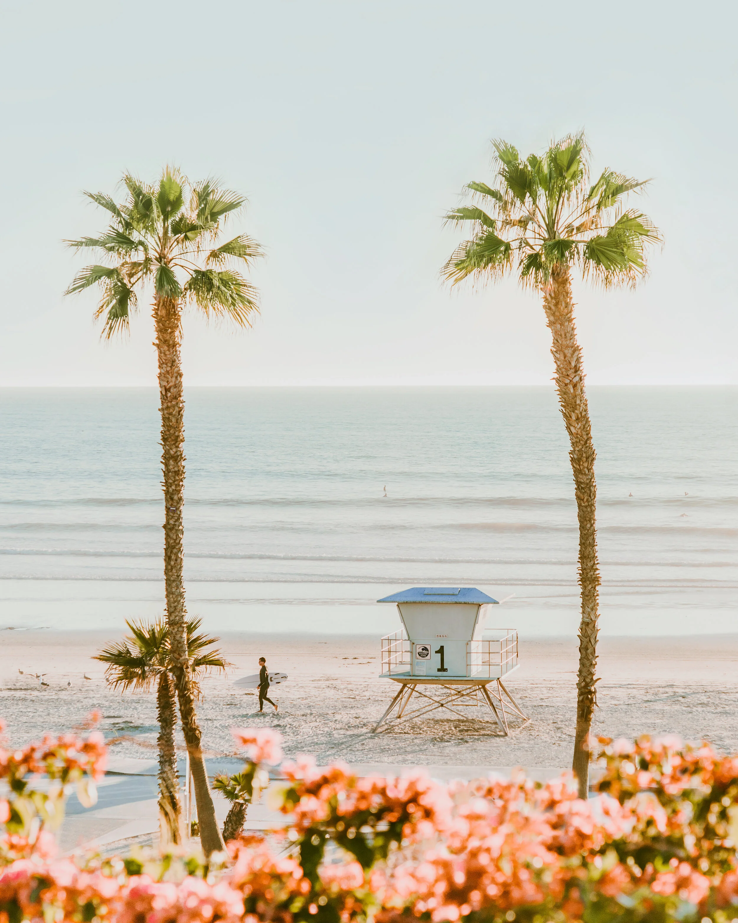 Beach and Lifeguard Tower 1 in Oceanside California: Affordable